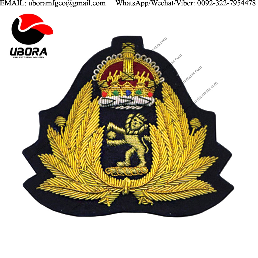 sew on badge Lusitania Cunard Line Blazer Badge bullion wire patches supplier, naval hand nice 